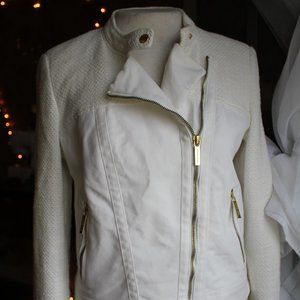 Michael Kors White  Zip Up Jacket